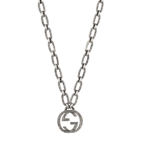 interlocking gucci link chain|gucci link chain with pendant.